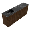 Mondiaz JOYA-DLUX Meuble de salle de bains 100cm - couleur Walnut - Vasque FAYE position Gauche 1 trou de robinet couleur Lava. SW1422484