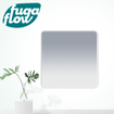 FugaFlow Eccelente Arredo Square Miroir carré 80cm arrondi cadre Blanc mat SW1123336