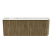 Mondiaz JOYA-DLUX Meuble de salle de bains 111,6cm - arrondi droit couleur Dusk - Vasque FAYE position Gauche 1 trou de robinet couleur Ostra. SW1423449