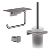 Hansgrohe Addstoris Ensemble d'accessoires WC - 3 pièces - Chrome brossé noir SW1079984