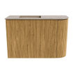 Mondiaz JOYA-DLUX 61.6cm toiletmeubel - ronding rechts kleur Oak - Wastafel FAYE positie Links 1 kraangat kleur Arena. SW1423883