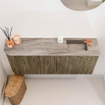 Mondiaz JOYA-DLUX 101.6cm toiletmeubel - ronding links kleur Dusk - Wastafel FAYE positie Rechts 1 kraangat kleur Oza. SW1426013