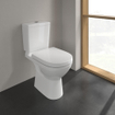 Villeroy & Boch O.novo staand toilet - zonder spoelrand - diepspoel - met AntiBac -CeramicPlus - Wit Alpin SW888835