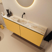 MONDIAZ TURE-DLUX Meuble toilette - 120cm - Ocher - EDEN - vasque Frappe - position centrale - sans trou de robinet SW1102913