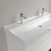 Villeroy & Boch Collaro lavabo à poser sur meuble - 120x47cm - sans trop-plein 2 trous de robinet blanc SW358383