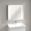 Villeroy & Boch My view armoire de toilette - 80x75 cm. 2 portes et éclairage LED 1024980