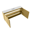 MONDIAZ TURE-DLUX Meuble toilette - 120cm - Oro - EDEN - vasque Opalo - position centrale - sans trou de robinet SW1104448