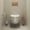 Clou Kaldur porte-rouleau de papier toilette en forme de L sans clapet bronze brossé PVD SW917311