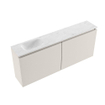 MONDIAZ TURE-DLUX 120cm meuble WC Linen. EDEN lavabo Opalo position gauche. Sans trou de robinet. SW1104402