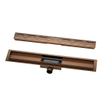 Wiesbaden Caniveau de douche avec bride et grille 80 x 7 cm bronze brossé cuivre PVD SW451301