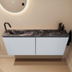 MONDIAZ TURE-DLUX Meuble toilette - 120cm - Clay - EDEN - vasque Lava - position gauche - 1 trou de robinet SW1103785
