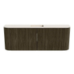 Mondiaz JOYA-DLUX 113.2cm toiletmeubel - ronding links en rechts kleur Shadow - Wastafel FAYE positie Midden 1 kraangat kleur Meli. SW1424943