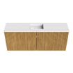 Mondiaz JOYA 100cm meuble de toilette - couleur Oak - Vasque FAYE position Milieu 1 trou de robinet couleur Talc SW1421115