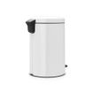 Brabantia NewIcon Poubelle à pédale - 20 litres - seau intérieur en plastique - blanc SW1117460