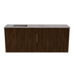 Mondiaz JOYA-DLUX 100cm toiletmeubel - kleur Walnut - Wastafel FAYE positie Links Zonder kraangat kleur Oza. SW1424569