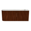 Mondiaz JOYA-DLUX 101.6cm toiletmeubel - ronding links kleur Ruby - Wastafel FAYE positie Rechts Zonder kraangat kleur Ostra. SW1423833