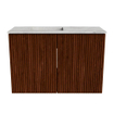 Mondiaz JOYA-DLUX Meuble de salle de bains 60cm - couleur Ruby - Vasque FAYE position Gauche Sans trou de robinet couleur Glace. SW1423558