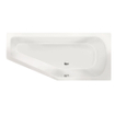 Xenz Lagoon Baignoire d'angle - 170x75x48 - bonde Milieu - Droite - Compact - acrylique - blanc SW102978