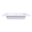 Arcqua Mira Inbouw Wastafel - 71x46x1.5cm - enkele wasbak - zonder kraangat - cast marble - mat wit SW1581348