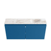 MONDIAZ TURE-DLUX Meuble toilette - 100cm - Jeans - EDEN - vasque Frappe - position droite - 1 trou de robinet SW1102801