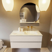 MONDIAZ VICA-DLUX Ensemble meuble de salle de bains - 110cm - meuble bas linen - 2 tiroirs - lavabo encastré cloud à droite - sans trous de robinet - version hauteur 60cm - frape SW1088951