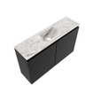 MONDIAZ TURE-DLUX Meuble WC 80cm Urban. EDEN lavabo Glace position milieu. Sans trou de robinet. SW1103115