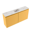 MONDIAZ TURE-DLUX 100cm toiletmeubel Ocher. EDEN wastafel Glace positie midden. Zonder kraangat. SW1103389