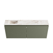 MONDIAZ TURE-DLUX Meuble toilette - 120cm - Army - EDEN - vasque Frappe - position gauche - 1 trou de robinet SW1102649