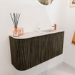 Mondiaz JOYA-DLUX 81.6cm toiletmeubel - ronding links kleur Shadow - Wastafel FAYE positie Rechts 1 kraangat kleur Nata. SW1424984