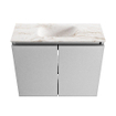 MONDIAZ TURE-DLUX Meuble toilette - 60cm - Plata - EDEN - vasque Frappe - position centrale - 1 trou de robinet SW1102959