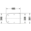Duravit D-code Vital WC-zitting 49x36.1x4.3cm met softclose met quickrelease Kunststof wit Glanzend 0295866