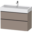 Duravit D-neo Meuble sous vasque 98.4x44.2x62.5cm 2 tiroirs Basalte mat SW641166