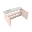 MONDIAZ TURE-DLUX Meuble toilette - 100cm - Rosee - EDEN - vasque Opalo - position gauche - 1 trou de robinet SW1104518