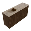 Mondiaz JOYA-DLUX Meuble de salle de bains 80cm - couleur Walnut - Vasque FAYE position Gauche Sans trou de robinet couleur Arena SW1424323