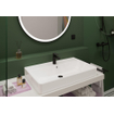 Hansgrohe Xarita Lite S Miroir - 90cm - rond - éclairage LED - interrupteur mural - noir mat SW1165041