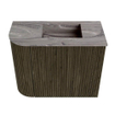 Mondiaz JOYA-DLUX 51.6cm toiletmeubel - ronding links kleur Shadow - Wastafel FAYE positie Rechts 1 kraangat kleur Sombra. SW1425208