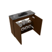 MONDIAZ TURE-DLUX Meuble toilette - 60cm - Rust - EDEN - vasque Lava - position centrale - 1 trou de robinet SW1104009