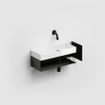 Clou Mini Wash Me fontein 45x19cm zonder kraangat en plug kranenbank links Keramiek Wit SW9287
