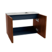 Mondiaz JOYA-DLUX 60cm toiletmeubel - kleur Ruby - Wastafel FAYE positie Midden Zonder kraangat kleur Glace. SW1426227