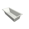 Xenz Kristal Ligbad - 180x80x48 - afvoer Midden - acryl - wit mat SW378263