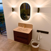 Mondiaz CIRO-DLUX Ensemble de meubles de salle de bains - 70x45x50cm - Plan vasque en solid surface Arena - 1 vasque au milieu - 1 trou de robinet - 2 tiroirs - Ruby SW1531875