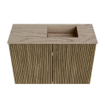 Mondiaz JOYA-DLUX 60cm toiletmeubel - kleur Dusk - Wastafel FAYE positie Rechts Zonder kraangat kleur Arena. SW1425741