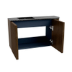 Mondiaz JOYA-DLUX 71.6cm toiletmeubel - ronding rechts kleur Walnut - Wastafel FAYE positie Links Zonder kraangat kleur Lava. SW1422467