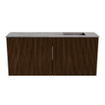 Mondiaz JOYA-DLUX 90cm meuble de toilette - couleur Walnut - Lavabo FAYE position Droite Sans trou de robinet couleur Oza SW1424582