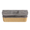 MONDIAZ THOR-DLUX 170cm badmeubel ronding links + rechts kleur Oak met 1 lade en 2 deuren. Vrijhangende wastafel CLOUD Midden zonder kraangat kleur Sombra. SW1465866