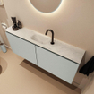 MONDIAZ TURE-DLUX Meuble toilette - 120cm - Greey - EDEN - vasque Opalo - position centrale - 1 trou de robinet SW1104328