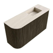 Mondiaz JOYA-DLUX 71.6cm toiletmeubel - ronding links kleur Shadow - Wastafel FAYE positie Rechts 1 kraangat kleur Meli. SW1424910