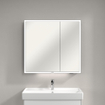 Villeroy & Boch My view armoire de toilette - 80x75cm - 2 portes 3 prises LED SW641561