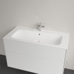 Villeroy & Boch Finion Lavabo pour meuble 100x50cm 1 trou de robinet avec trop-plein caché Ceramic+ stone white SW209577