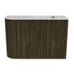Mondiaz JOYA-DLUX Meuble de salle de bains - 61,6 cm - arrondi gauche couleur Shadow - Vasque FAYE position Droite 1 trou de robinet couleur Opalo SW1422950